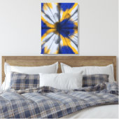 Kleurrijk interferentiepatroon canvas afdruk (Insitu (Slaapkamer))