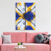Kleurrijk interferentiepatroon canvas afdruk (Insitu (Woonkamer))