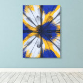 Kleurrijk interferentiepatroon canvas afdruk (Insitu (Houten vloer))