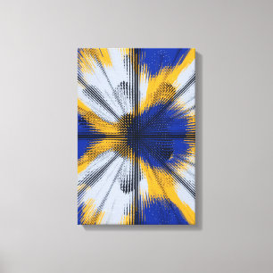 Kleurrijk interferentiepatroon canvas afdruk