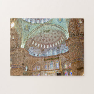 Kleurrijk interieur koepelplafond van Blauwe Moske Legpuzzel