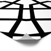 Kleurrijk interlocking stermandalapatroon poster (Hoek)