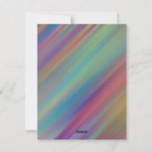 Kleurrijk Iridescent Motion Blank Wenskaart Feestdagenkaart (Achterkant)