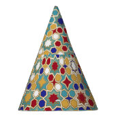 Kleurrijk Islamitisch Mozaïek Naadloos Patroon Feesthoedjes (Rechts)