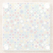 Kleurrijk Islamitisch Mozaïek Naadloos Patroon Glazen Onderzetter (Achterkant)