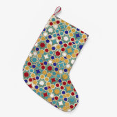 Kleurrijk Islamitisch Mozaïek Naadloos Patroon Kleine Kerstsok (Voorkant (Hangend))