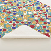 Kleurrijk Islamitisch Mozaïek Naadloos Patroon Sherpa Deken (3/4)