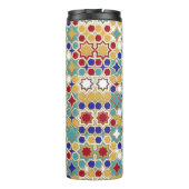 Kleurrijk Islamitisch Mozaïek Naadloos Patroon Thermosbeker (Achterkant)
