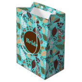 Kleurrijk jaarblad medium cadeauzakje (Achterkant Gekanteld)