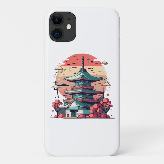 Kleurrijk Japan Gebouw Kunst Case-Mate iPhone Case (Achterkant)