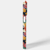 Kleurrijk Japans Bloemendruk met Monogram Case-Mate iPhone Case (Achterkant / Rechts)