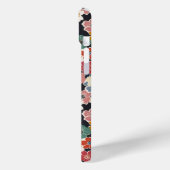 Kleurrijk Japans bloemenprint met monogram Case-Mate iPhone Case (Achterkant / Links)