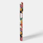 Kleurrijk Japans bloemenprint met monogram Case-Mate iPhone Case (Achterkant / Rechts)