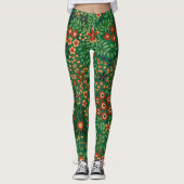  kleurrijk Japans bloemmotief Leggings (Voorkant)