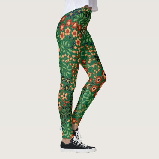  kleurrijk Japans bloemmotief Leggings (Rechts)