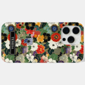 Kleurrijk Japans bloempatroon met monogram Case-Mate iPhone Case (Achterkant (horizontaal))