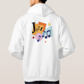Kleurrijk Jazz Modern Kunstontwerp Hoodie (Achterkant)