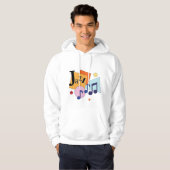 Kleurrijk Jazz Modern Kunstontwerp Hoodie (Voorkant volledig)