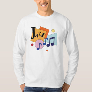 Kleurrijk Jazz Modern Kunstontwerp T-shirt