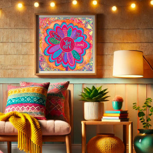 Kleurrijk Je bent Flower Inspirerend Classroom Poster