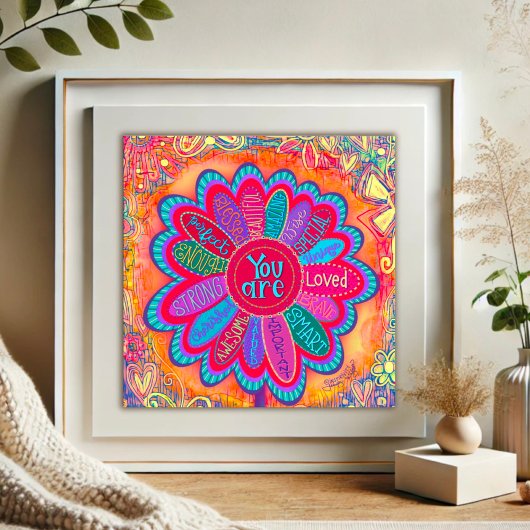 Kleurrijk Je bent Flower Inspirerend Classroom Poster