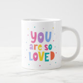 Kleurrijk je bent zo geliefd grote koffiekop (Rechts)