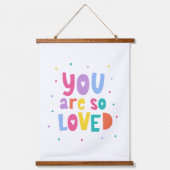 Kleurrijk je bent zo geliefd hangend wandkleed (Voorkant)