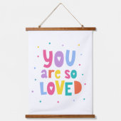 Kleurrijk je bent zo geliefd hangend wandkleed (Voorkant)