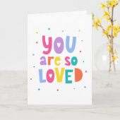 Kleurrijk je bent zo geliefd kaart (Gele Bloem)