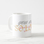 Kleurrijk, je bent zo geliefd koffiemok (Voorkant links)