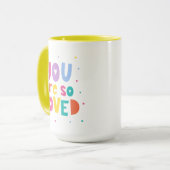 Kleurrijk je bent zo geliefd mok (Voorkant links)