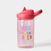 Kleurrijk je bent zo geliefd waterfles (Links)