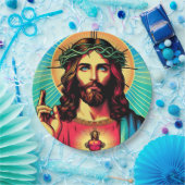 Kleurrijk Jesus papier bord! Papieren Bordje (Feest)