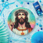Kleurrijk Jesus papier bord! Papieren Bordje (Feest)