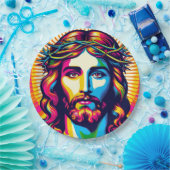 Kleurrijk Jesus papier bord! Papieren Bordje (Feest)