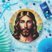 Kleurrijk Jesus papier bord! Papieren Bordje (Feest)