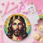 Kleurrijk Jesus papier bord! Papieren Bordje (Feest)