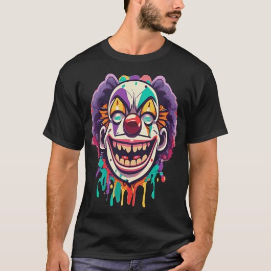 Kleurrijk Joker ontwerp T-shirt (Voorkant)