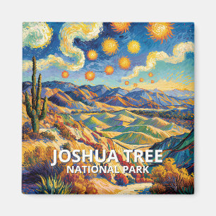 Kleurrijk Joshua Tree Keys View Van Gogh Landschap Magneet