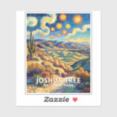 Kleurrijk Joshua Tree Keys View Van Gogh Landschap Sticker (Vel)