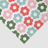 Kleurrijk Joyful Christmas Retro Daisy Tissue Papi Tissuepapier (Detail)