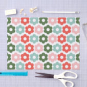 Kleurrijk Joyful Christmas Retro Daisy Tissue Papi Tissuepapier (Craft)