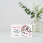 Kleurrijk Joyful Unicorn Baby shower Informatiekaartje (Staand voorkant)