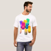 Kleurrijk kaarslicht t-shirt (Voorkant volledig)