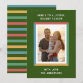 Kleurrijk kader met grote groeten feestdagenkaart (Voorkant / Achterkant)