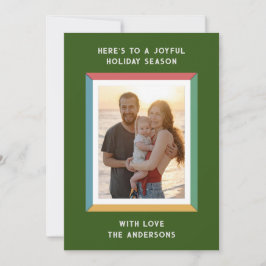 Kleurrijk kader met grote groeten feestdagenkaart