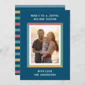 Kleurrijk kader met grote groeten feestdagenkaart (Voorkant / Achterkant)