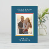 Kleurrijk kader met grote groeten feestdagenkaart (Staand voorkant)