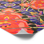 Kleurrijk Kaleidoscoop Patroon Poster (Hoek)