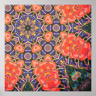 Kleurrijk Kaleidoscoop Patroon Poster